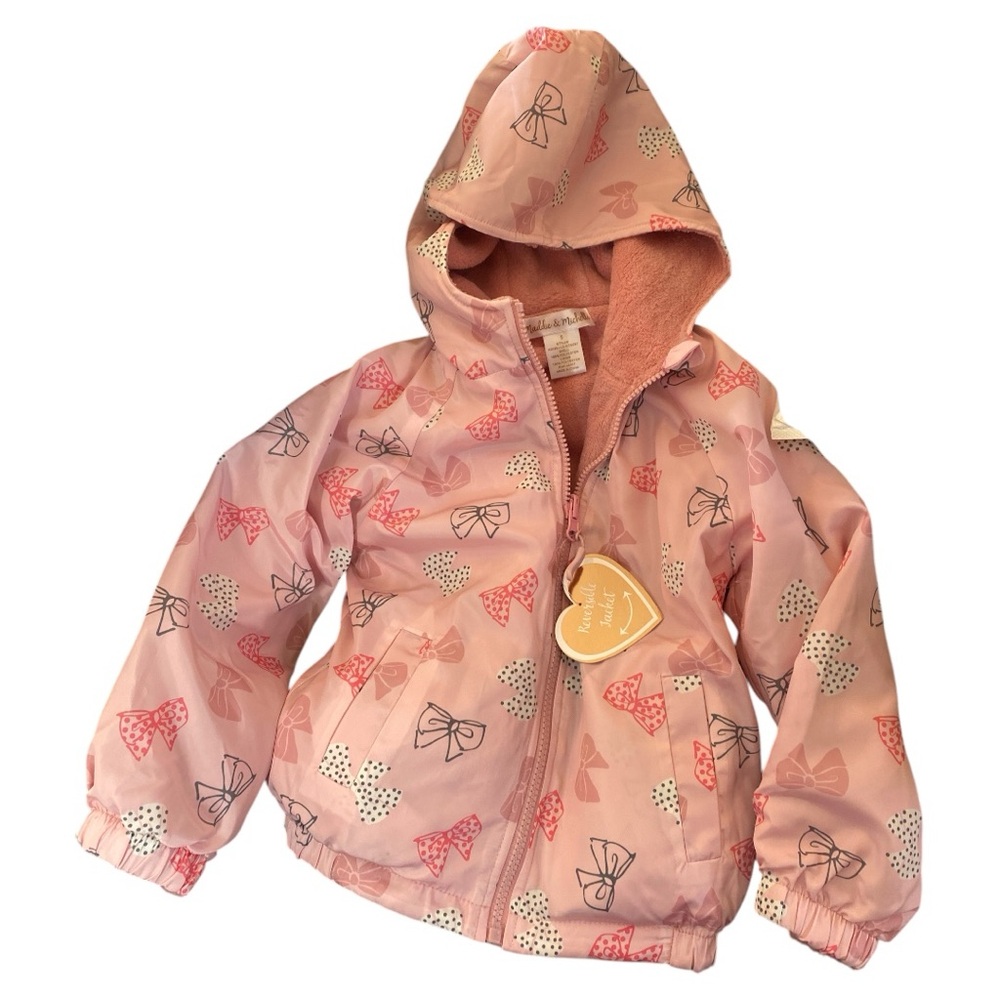 Girls Bow Print Windbreaker